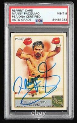 Manny Pacquiao Hand Signed ROOKIE 2011 Topps Allen & Ginter #262 PSA Grade 9