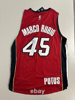 Marco Rubio Hand Signed Autographed Miami Heat Jesey James Spence Jsa Certified