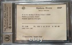 Mariano Rivera Signed 1990 Diamond Cards Tampa Yankees Perfect 10 Auto Hof 2019