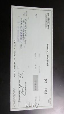 Marlo Thomas Hand Signed Cancelled Check
