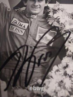 McLaren Indy Lot Niki Lauda Hand Signed 1st Ed+ photo, Alain Prost Signed Photo