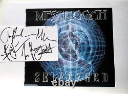 Meshuggah Hand Signed A4 Glossy image with Hand signed card by band members