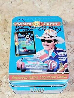 Metallic Impressions Richard Petty Autographed Hand-Signed Embossed Metal