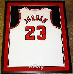 Michael Jordan Chicago Bulls Hand Signed Autographed Custom Framed Jersey! Proof