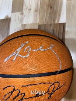 Michael Jordan & Kobe Bryant Hand Signed Autographed NBA Basketball With COA
