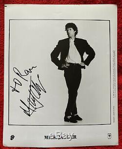 Mick Jagger & Bill Wyman Rolling Stones Hand Signed Photos Autographs