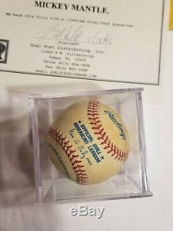 Mickey Mantle Autographed Baseball Hand Signed Mlb Hof Yankees Coa Estate Sale