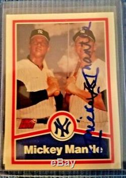 Mickey Mantle Autographed(hand Signed) Cards