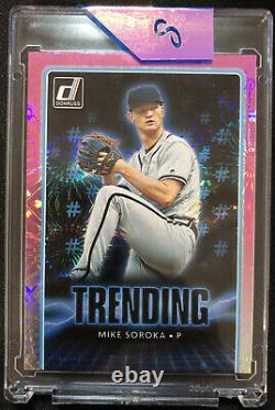 Mike Soroka Topps 1/1 Embellished MS Auto & Mike Soroka Trending Pink Fireworks