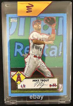Mike Trout 1/1 Hand Embellished MS Auto & Mike Trout Livestream Pink Parallel