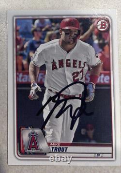 Mike Trout 2020 Bowman #1 Hand Signed on Card Auto, Autograph, Angels with COA