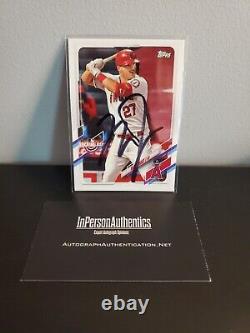 Mike Trout Angels Autographed 2021 Topps Opening Day Card With COA