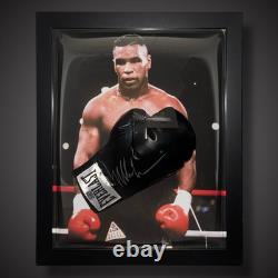 Mike Tyson Hand Signed Black Everlast Boxing Glove In A Some Frame With COA £285