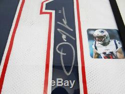 NEW Julian Edelman Patriots Autographed White Jersey Hand Signed Framed with COA