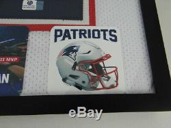 NEW Julian Edelman Patriots Autographed White Jersey Hand Signed Framed with COA