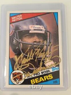 NFL HOF RB WALTER PAYTON Hand-Autographed 1984 Topps #228