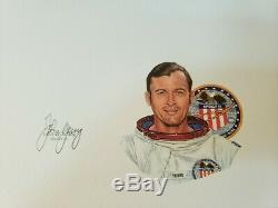 NICE NASA Astronaut John Young HAND SIGNED 5x7 WSS Apollo 16 portrait artwork