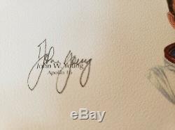 NICE NASA Astronaut John Young HAND SIGNED 5x7 WSS Apollo 16 portrait artwork