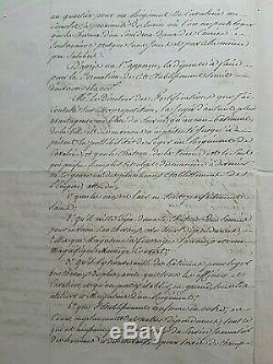 Napoleon Bonaparte Original Signed 3 Page Document W Note In His Hand Dated 1811