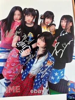 NewJeans k-pop hand signed autograph photo