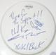 Nickelback Real Hand Signed 14 Drumhead Jsa Loa Autographed Chad Kroeger +3