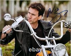 Nicolas Cage/ Ghost Rider Autographed, Hand Signed 8 x 10 Photo With T. Mueller
