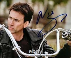 Nicolas Cage/ Ghost Rider Autographed, Hand Signed 8 x 10 Photo With T. Mueller
