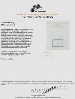 Nobel Prize in Medicine Andrew Huxley Hand Signed 3X2 Card JG Autographs COA