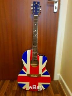 Noel Gallagher,'Oasis' hand signed full size union jack acoustic guitar