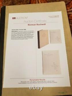 Norman Rockwell Signed Hand Drawn Sketch + Autograph PSA DNA Auto Artist Painter