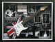 Oasis Hand Signed Display With Union Jack Guitar Framed Liam Noel Andy Gem Alan