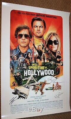 Once Upon A Time Hand Signed Autograph Poster Brad Pitt Leonardo Dicaprio