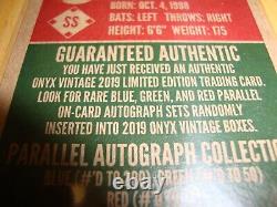 Oneil Cruz Pittsburgh Pirates Certified Auto Autograph 2019 Onyx Vintage card