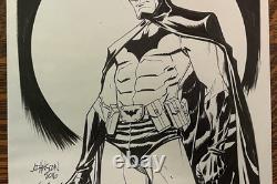 Original Art Johnson 9x12 Hand Drawn & Autographed Batman & The Joker2016
