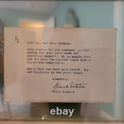 Original Frank Sinatra Hand Signed Autographed Personalized Letter In Glass Case