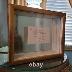 Original Frank Sinatra Hand Signed Autographed Personalized Letter In Glass Case