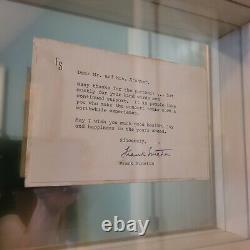 Original Frank Sinatra Hand Signed Autographed Personalized Letter In Glass Case