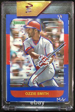 Ozzie Smith 87' Retro 1/1 Embellished MS Auto & Ozzie Smith Topps Chrome #s Game