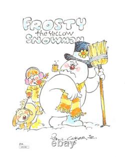 PAUL COKER JR. HAND SIGNED 8x10 COLOR PHOTO FROSTY YELLOW SNOWMAN JSA