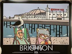 PETE McKEE BRIGHTON TOURIST POSTER 1 OF ONLY 50 HAND SIGNED AUTOGRAPHED NEW