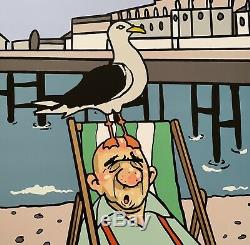 PETE McKEE BRIGHTON TOURIST POSTER 1 OF ONLY 50 HAND SIGNED AUTOGRAPHED NEW