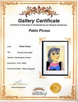 Pablo Picasso hand signed in pencil Frame Ready artwork, with certificates