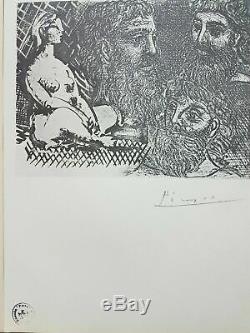 Pablo Picasso two lithograph prints 1956 Vollard Suite hand SIGNED in pencil
