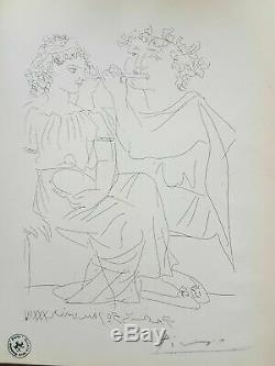 Pablo Picasso two lithograph prints 1956 Vollard Suite hand SIGNED in pencil
