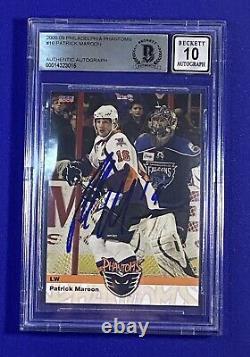 Patrick Maroon SIGNED 2008-09 Philadelphia Phantoms Team Issue BAS Slab Auto RC