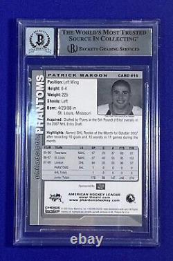 Patrick Maroon SIGNED 2008-09 Philadelphia Phantoms Team Issue BAS Slab Auto RC