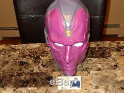 Paul Bettany Rare Hand Signed Autographed The Vision Prop Mask Marvel Comics COA