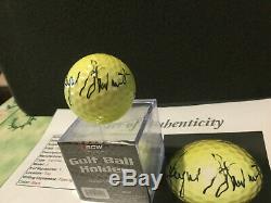 Payne Stewart Autograph Golf Ball & Display JSA LOA COA Hand Signed Auto