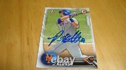 Pete Alonso New York Mets Autograph Auto Full Signature 2016 Bowman 1st year crd