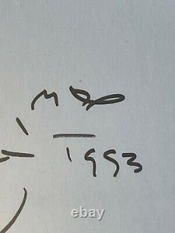 Peter Max Signed Autograph Hand Drawn Original Art Sketch Very Rare, 1/1 Pop Art